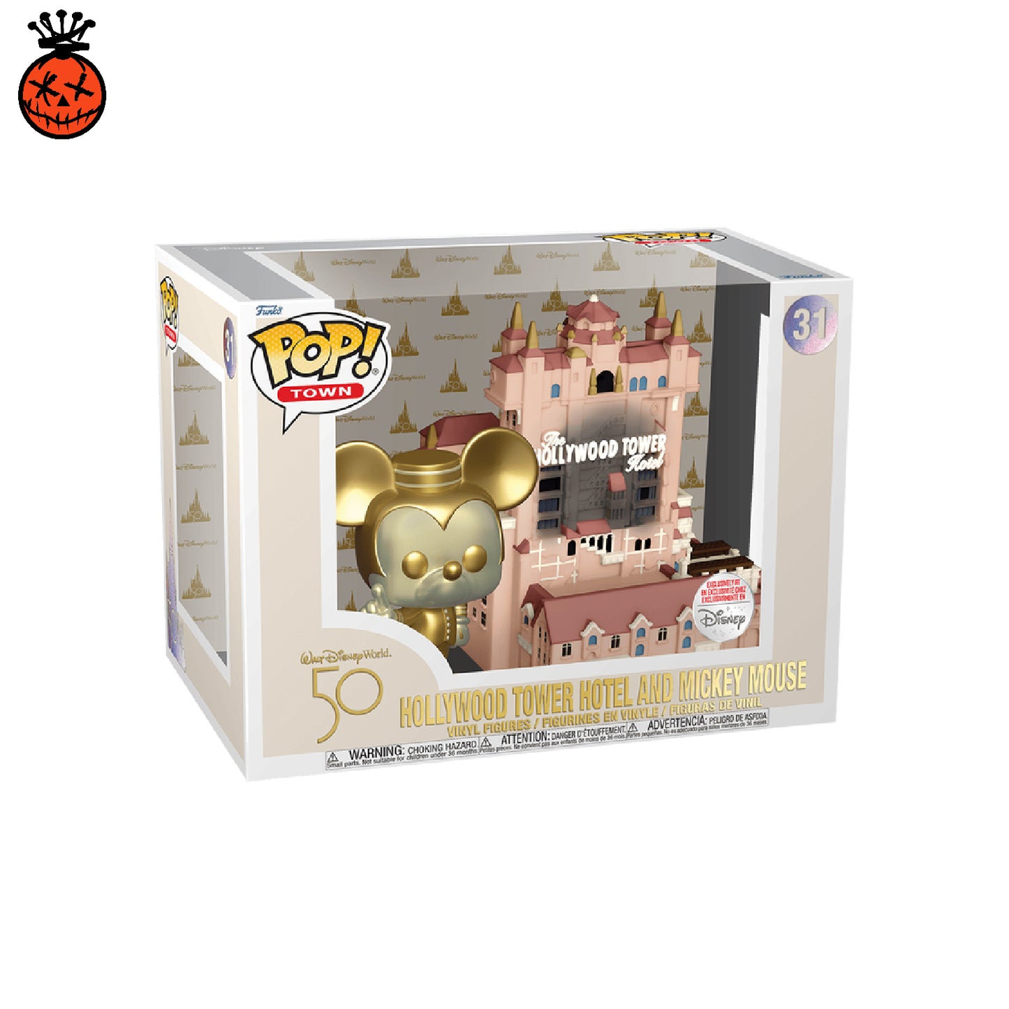 Disney Parks Exclusive POP! TOWN HOLLYWOOD TOWER HOTEL AND MICKEY MOUSE (GOLD